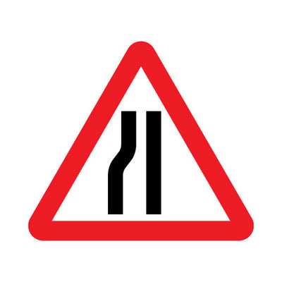 Road NArrows On Left - Landscape Sign UKT015 UKT LN1