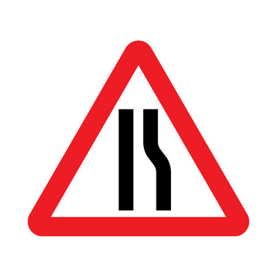 Road NArrows On Right - Landscape Sign UKT016 UKT LN1