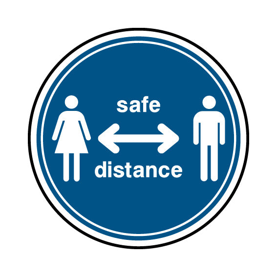 Circular Aa Distance Sign Safe Distance Circle - Floor Graphics Sign | UK Safety Sign - One Printer