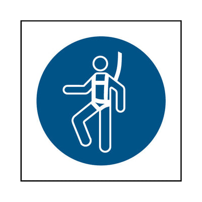 Safety Harness Must Be Worn - Square Sign MM004 MP SQ1