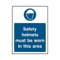 Safety Helmets Must Be Worn In This Area - Portrait Sign PPE037 PPE PT1