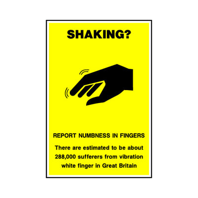Shaking? Report Numbness In Fingers - Portrait Sign SAP007 SAP PT1