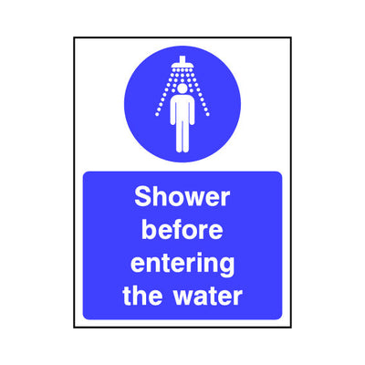 Shower Before Entering Water - Portrait Sign WS053 WS PT1