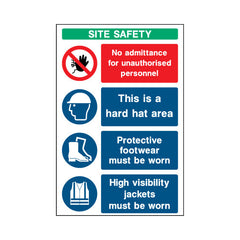 Site Safety - Main Site Entrance Sign (v1) - Portrait Sign - PT1 CN013 CN