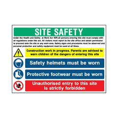Site Safety - Main Site Entrance Sign (v1) Landscape - Landscape Sign - LN1 CN010 CN
