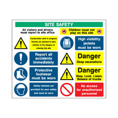 Site Safety - Main Site Entrance Sign (v3) Landscape - Landscape Sign - LN1 CN012 CN