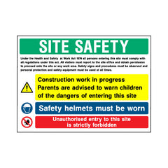 Site Safety - Main Site Entrance Sign (v4) Landscape - Landscape Sign - LN1 CN016 CN
