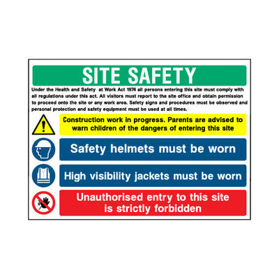 Site Safety - Persons Entering Must Comply With Regulations - Landscape Sign - LN1 CN009 CN