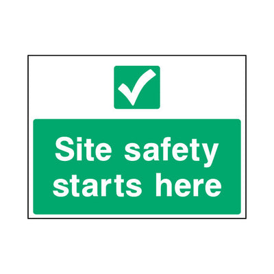Site Safety Starts Here - Landscape Sign - LN1 CN007 CN