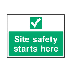 Site Safety Starts Here - Landscape Sign - LN1 CN007 CN