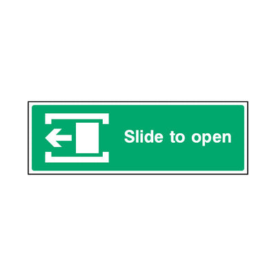 Slide To Open & Icon Left - Landscape Sign EE037 EE LN3