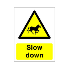 Slow Down - Horse Symbol - Portrait Sign - PT1 CA005 CA
