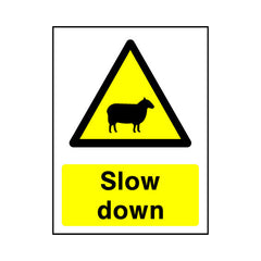 Slow Down - Sheep Symbol - Portrait Sign - PT1 CA013 CA