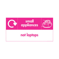 Small Appliances Icon & Recycling (v2) - Not Laptops - Landscape Sign ER125 ER LN2