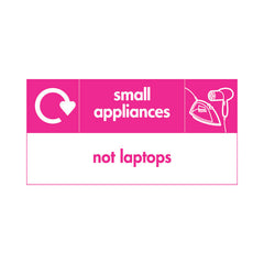 Small Appliances Icon & Recycling (v3) - Not Laptops - Landscape Sign ER126 ER LN2