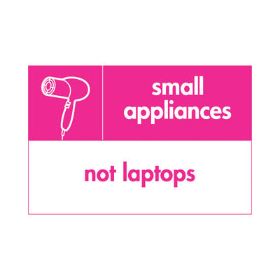 Small Appliances Icon (v1) - Not Laptops - Landscape Sign ER114 ER LN1