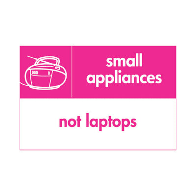 Small Appliances Icon (v2) - Not Laptops - Landscape Sign ER115 ER LN1