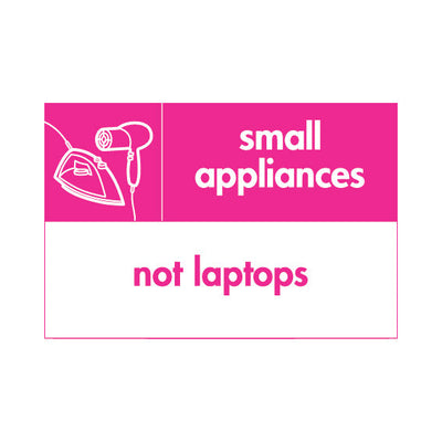 Small Appliances Icon (v3) - Not Laptops - Landscape Sign ER116 ER LN1