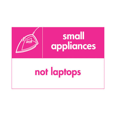Small Appliances Icon (v4) - Not Laptops - Landscape Sign ER117 ER LN1