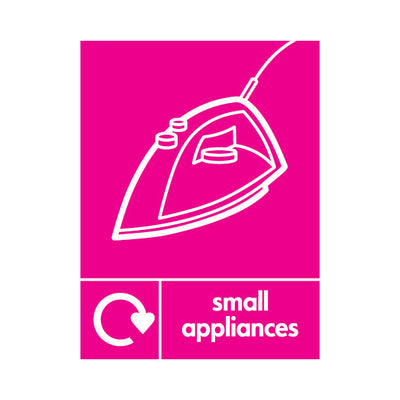 Small Appliances Recycling Icon V2 - Portrait Sign ER062 ER PT1