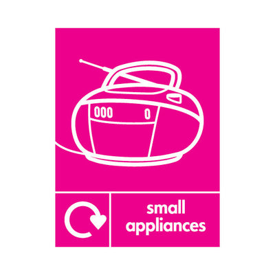 Small Appliances Recycling Icon V4 - Portrait Sign ER064 ER PT1