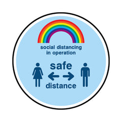 Social Distancing In Operation - Safe Distance Circle - Circle Sign FG045 FG CR1