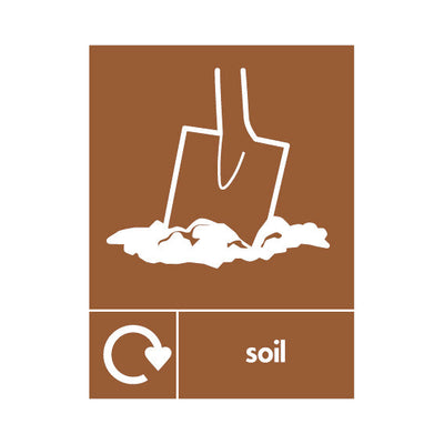 Soil Recycling With Large Icon - Portrait Sign - PT1 BMR037 BMR