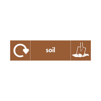 Soil With Icon & Recycling Symbol - Landscape Sign - LN3 BMR017 BMR