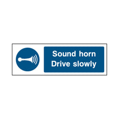 Sound Horn Drive Slowly - Landscape Sign MG011 MG LN3
