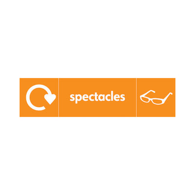 Spectacles Recycling & Icon - Landscape Sign OR028 OR LN3