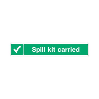 Spill Kit Carried - Landscape Sign  FAD038 FAD LN3