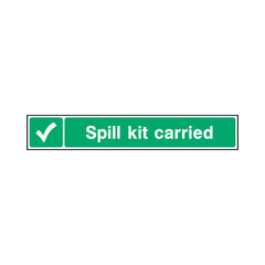 Spill Kit Carried - Landscape Sign  FAD038 FAD LN3