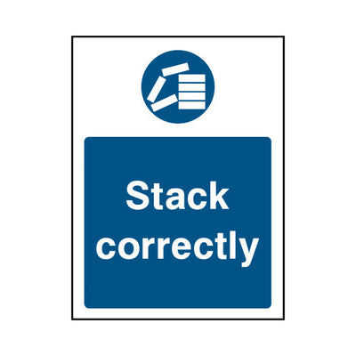 Stack Correctly - Portrait Sign MG026 MG PT1