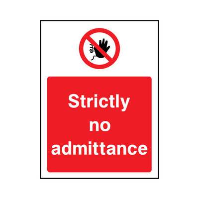 Strictly No Admittance v2 - Portrait Sign - PT1 AR027 AR