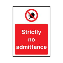 Strictly No Admittance v2 - Portrait Sign - PT1 AR027 AR