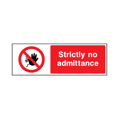 Strictly No Admittance - Landscape Sign v3 S016 SE LN3