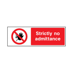 Strictly No Admittance - Landscape Sign v3 S016 SE LN3