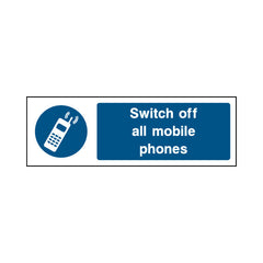 Switch Off All Mobile Phones - Landscape Sign MG013 MG LN3