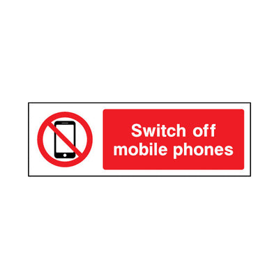 Switch Off Mobile Phones - Landscape Sign GP054 GP LN3
