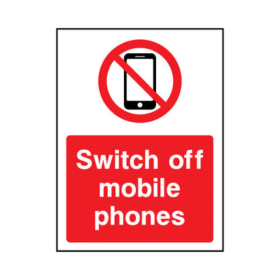 Switch Off Mobile Phones - Portrait Sign GP119 GP PT1