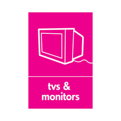 TVs & Monitors Disposal - Portrait Sign ER027 ER PT1