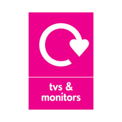 TVs & Monitors Recycling - Portrait Sign ER011 ER PT1