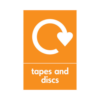 Tapes & Discs Recycling - Portrait Sign OR050 OR PT1