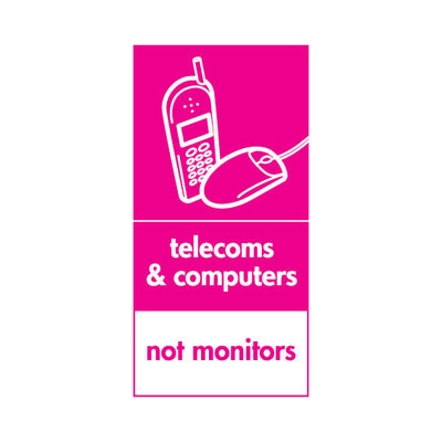 Telecoms & Computers Disposal - Not Monitors V1 - Portrait Sign ER037 ER PT2