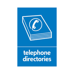 Telephone Directories & Icon - Portrait Sign PAP038 PAP PT1