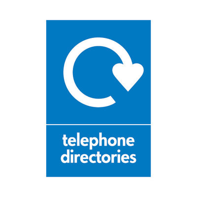 Telephone Directories Recycling - Portrait Sign PAP030 PAP PT1