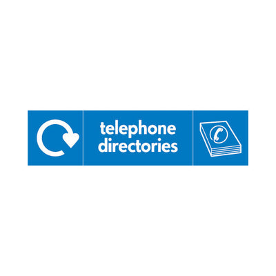 Telephone Directories Recycling & Icon - Landscape Sign PAP023 PAP LN3
