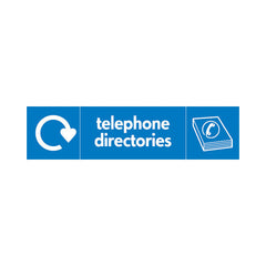 Telephone Directories Recycling & Icon - Landscape Sign PAP023 PAP LN3
