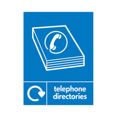 Telephone Directories Recycling & Icon - Portrait Sign PAP046 PAP PT1