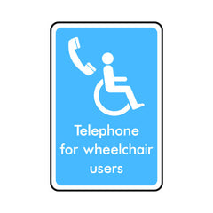 Telephone For Wheelchair Users - Portrait Sign IS031 IS PT1
